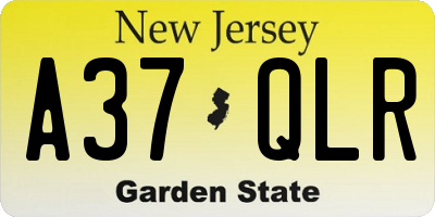 NJ license plate A37QLR