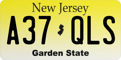 NJ license plate A37QLS