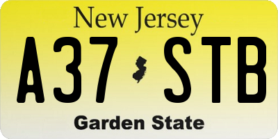 NJ license plate A37STB