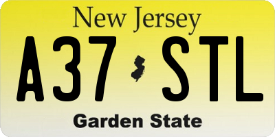NJ license plate A37STL