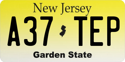 NJ license plate A37TEP