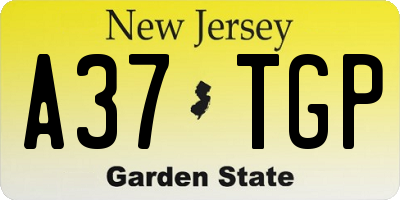 NJ license plate A37TGP