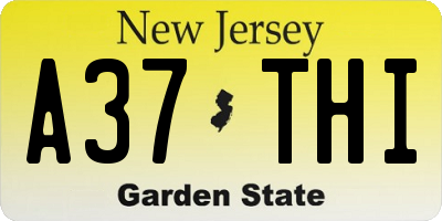 NJ license plate A37THI