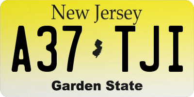 NJ license plate A37TJI