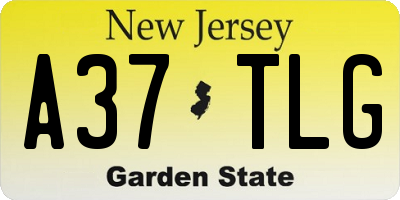 NJ license plate A37TLG