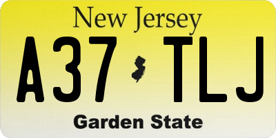 NJ license plate A37TLJ