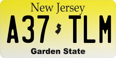NJ license plate A37TLM