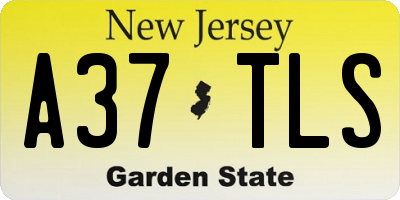 NJ license plate A37TLS