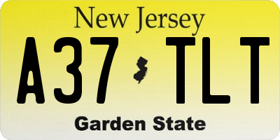 NJ license plate A37TLT