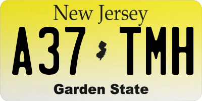 NJ license plate A37TMH