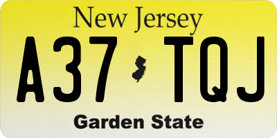 NJ license plate A37TQJ