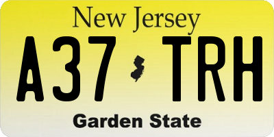 NJ license plate A37TRH