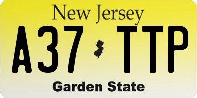 NJ license plate A37TTP