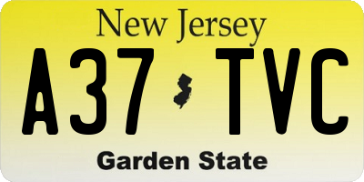 NJ license plate A37TVC