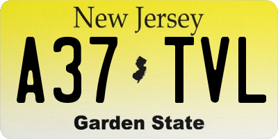 NJ license plate A37TVL
