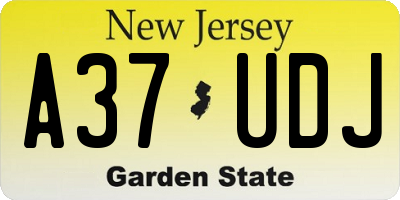 NJ license plate A37UDJ