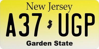 NJ license plate A37UGP