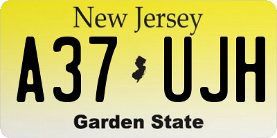 NJ license plate A37UJH