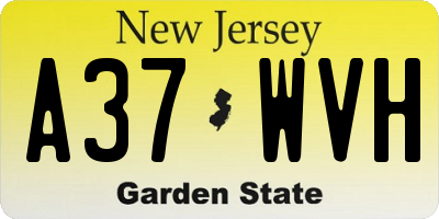 NJ license plate A37WVH