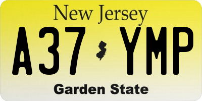 NJ license plate A37YMP
