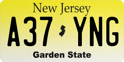 NJ license plate A37YNG