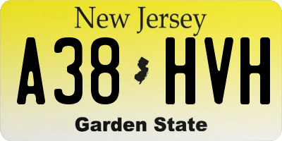NJ license plate A38HVH