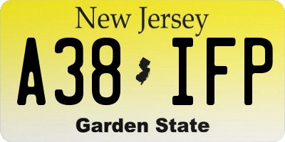 NJ license plate A38IFP