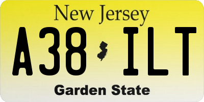 NJ license plate A38ILT