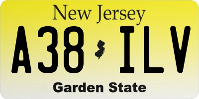 NJ license plate A38ILV