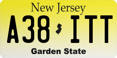 NJ license plate A38ITT