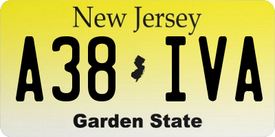 NJ license plate A38IVA