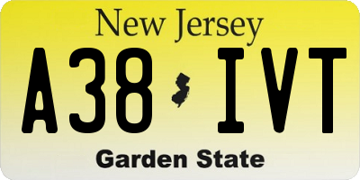 NJ license plate A38IVT