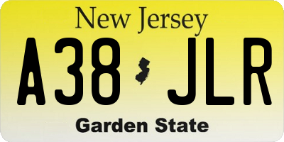 NJ license plate A38JLR