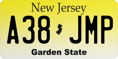 NJ license plate A38JMP