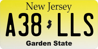 NJ license plate A38LLS
