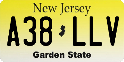 NJ license plate A38LLV