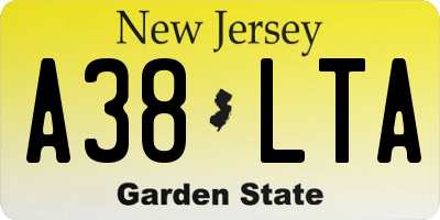 NJ license plate A38LTA