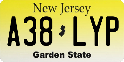 NJ license plate A38LYP