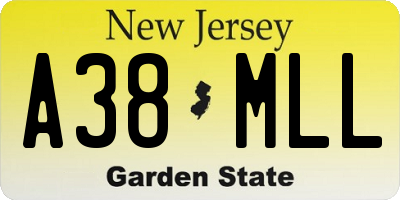 NJ license plate A38MLL