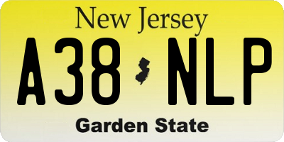 NJ license plate A38NLP