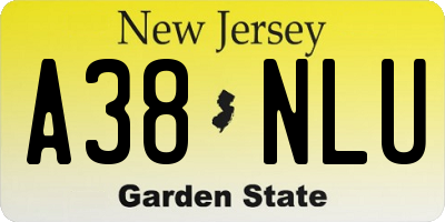 NJ license plate A38NLU