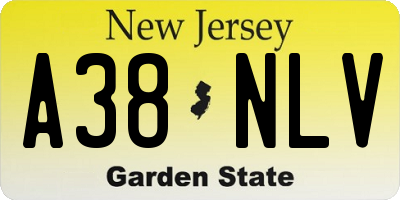 NJ license plate A38NLV