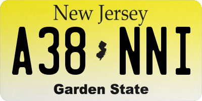 NJ license plate A38NNI