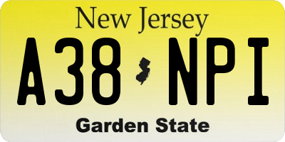 NJ license plate A38NPI