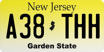 NJ license plate A38THH