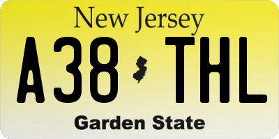NJ license plate A38THL