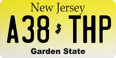NJ license plate A38THP