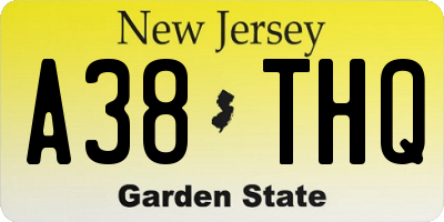 NJ license plate A38THQ