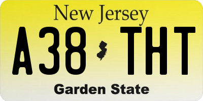 NJ license plate A38THT