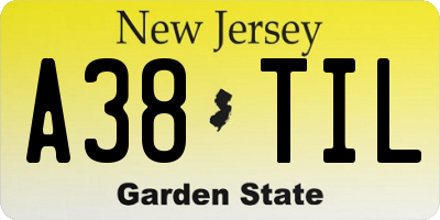 NJ license plate A38TIL